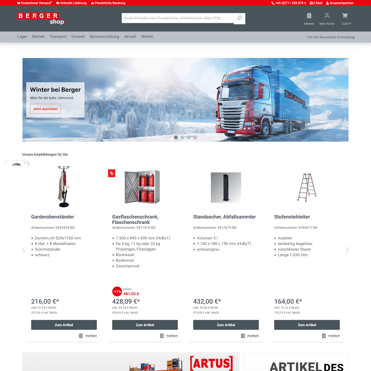 Berger Group Onlineshop